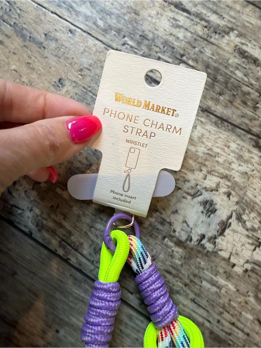 2 for $10 sale: World market phone wristlet lanyard strap yellow purple paracord